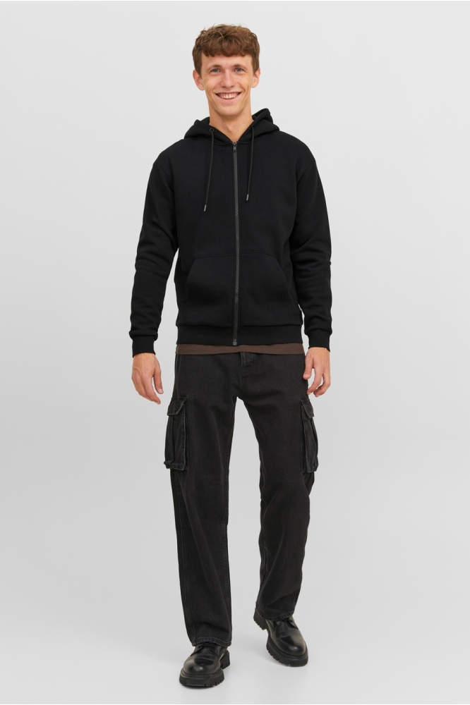 JJEBRADLEY SWEAT ZIP HOOD NOOS 12249342 BLACK